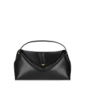 T-Lock Grained Leather Clutch