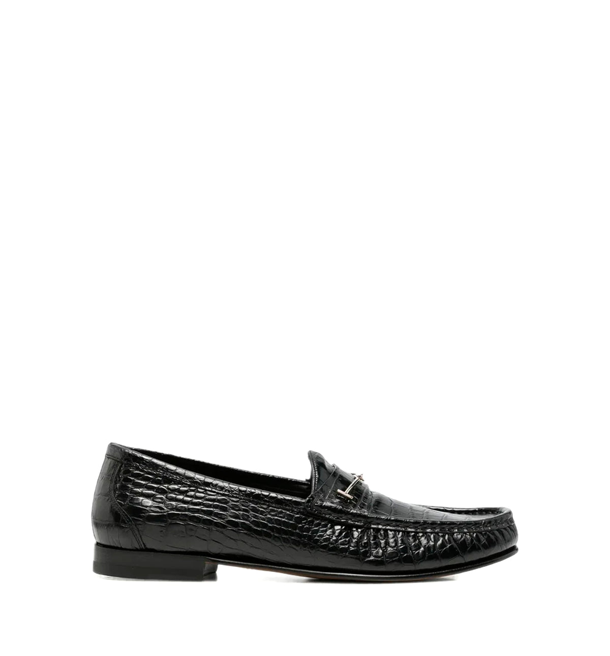 Tom Ford Crocodile-effect T-bar Loafers