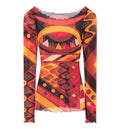 Vivara Print Tulle Top