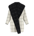 ' Windowpane Hoodie' reversible coat