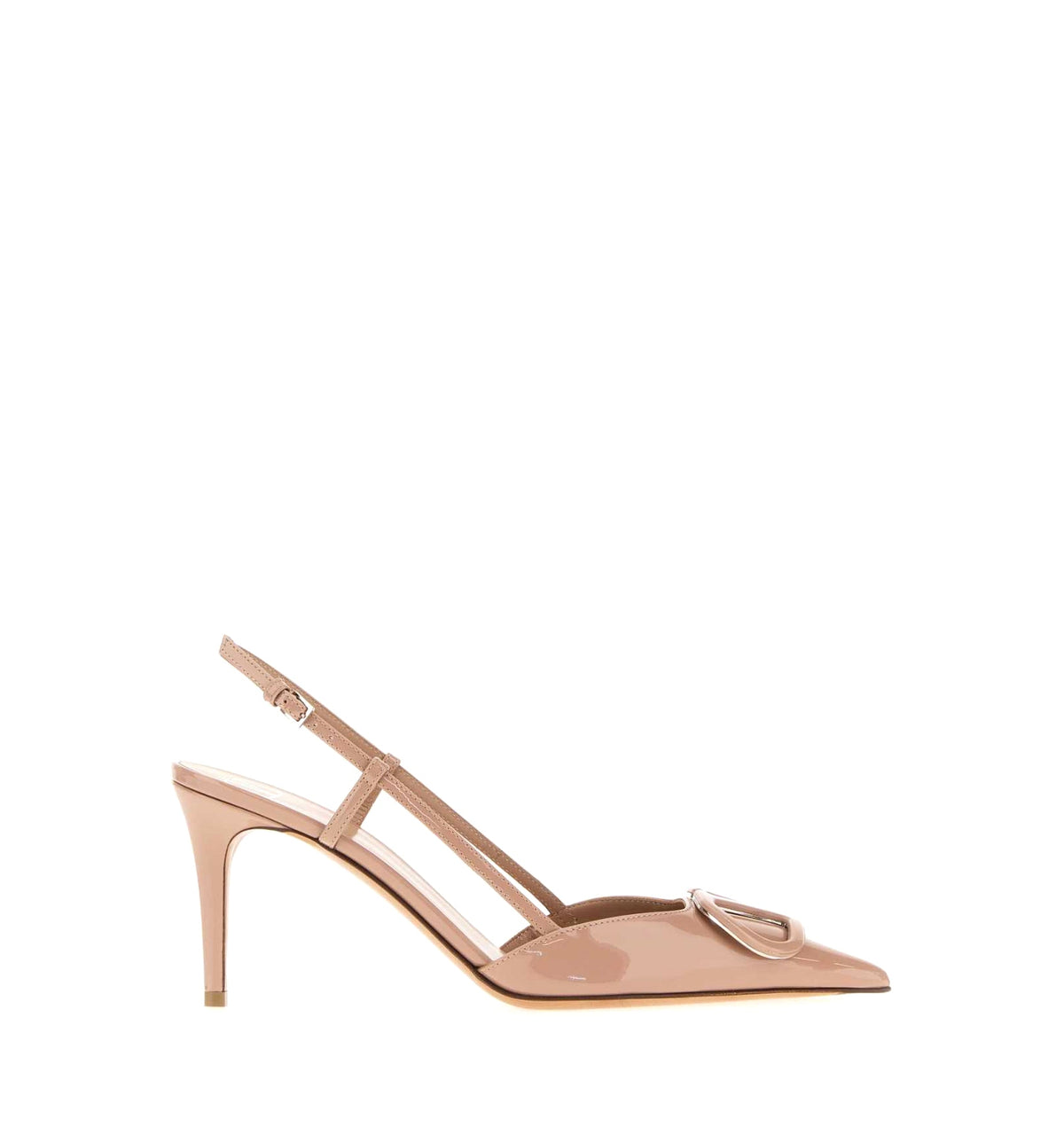 VLogo Signature Patent Leather Slingback Pump 80Mm
