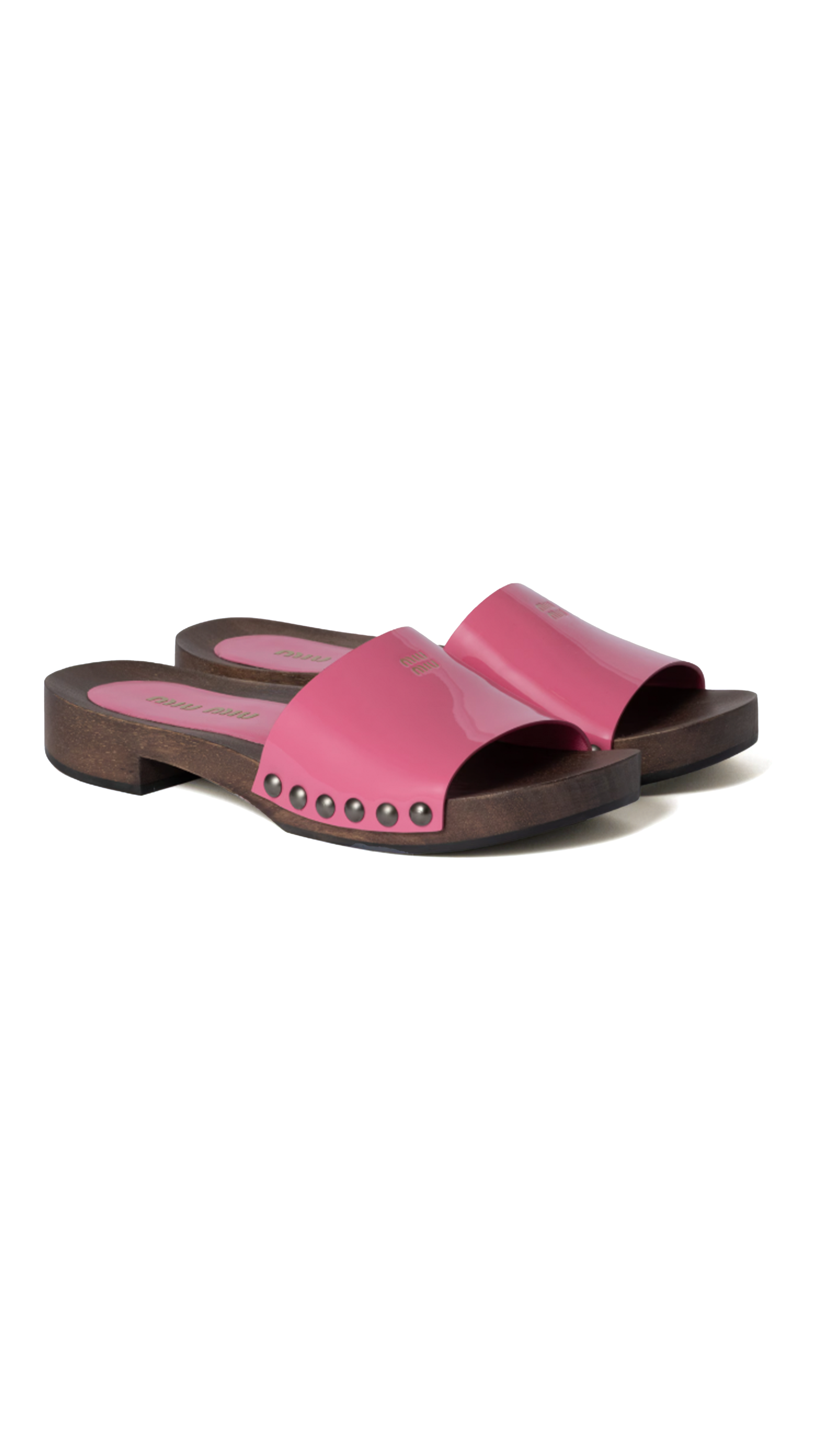 Patent Leather Clogs - Begonia Pink