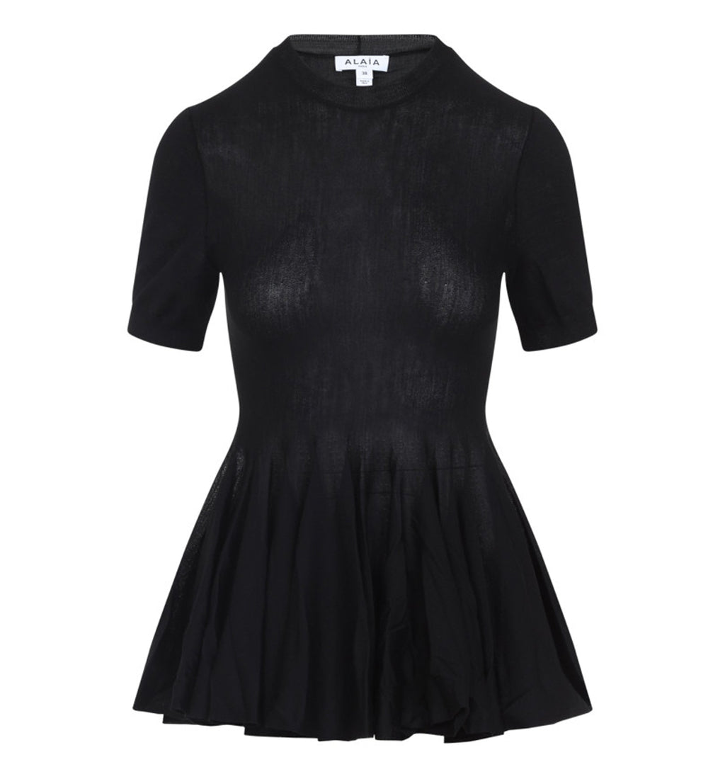 Wool Merino Peplum Top