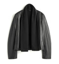 Scarf leather jacket