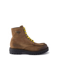 Aged suede lace-up ankle boots