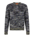 Wool and viscose pullover with 3D texture