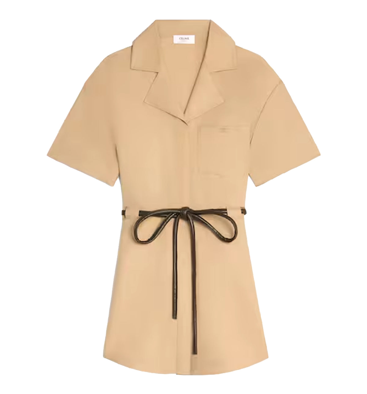 Dress In Cotton And Silk Twill