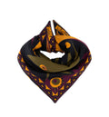 Mixed-Print Padded Silk Triangle Scarf