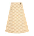 GG cotton canvas fabric skirt