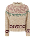 Geometric Jacquard Wool Blend Sweater