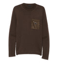 Logo-plaque Zip-pocket Wool Jumper