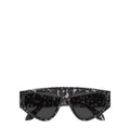 Crocodile-effect tortoiseshell-pattern Sunglasses