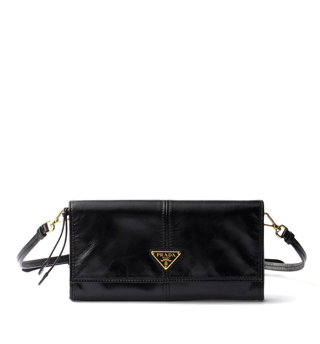 Leather Wallet With Shoulder Strap