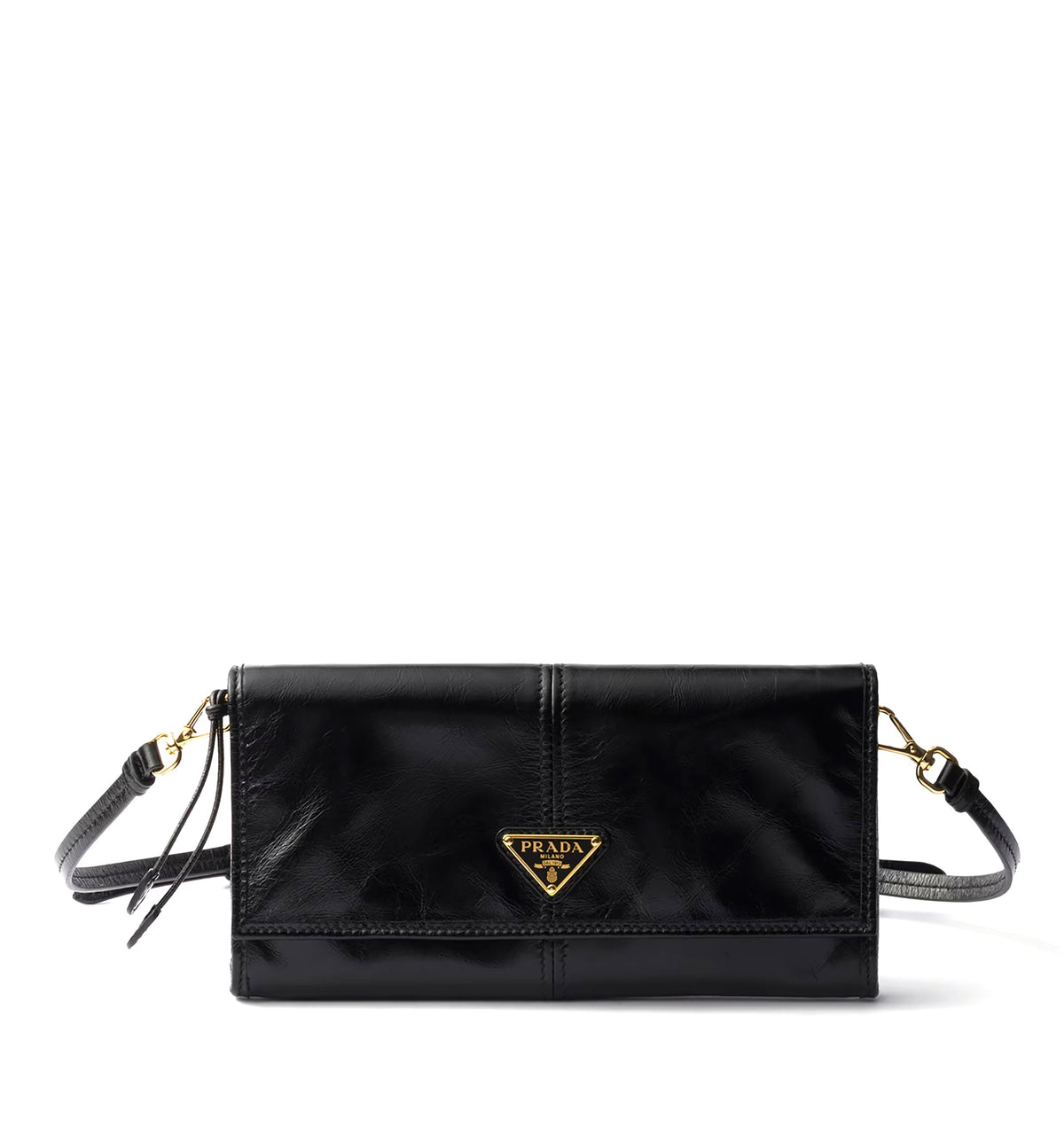 Leather Wallet With Shoulder Strap