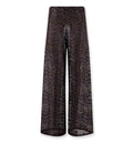 Wide Fishnet Trousers With Zigzag Pattern And Sequins
