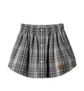 Checked flannel miniskirt
