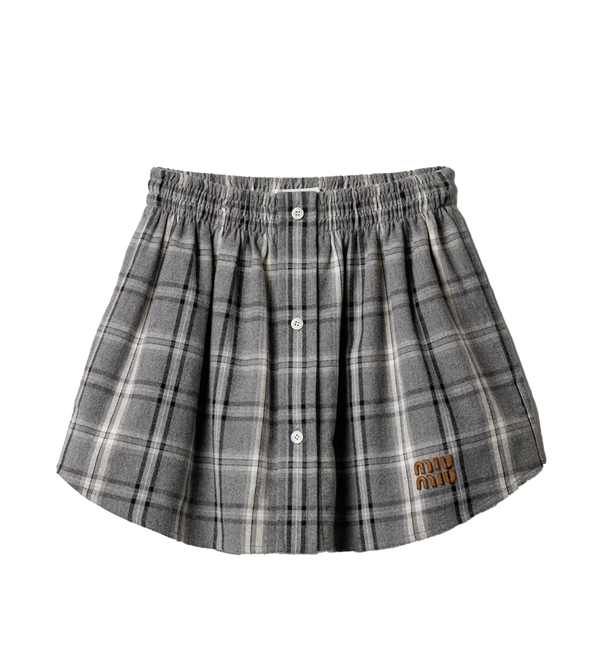Checked flannel miniskirt