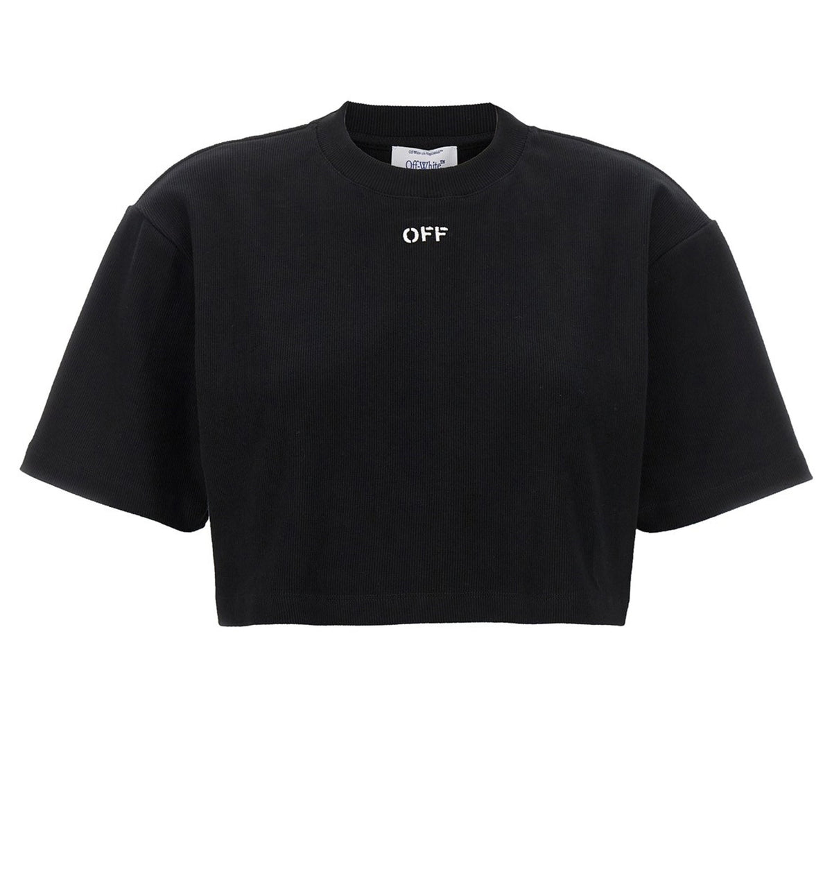 Off Stamp Rib Cropped Tee
