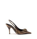 Leather slingback pumps