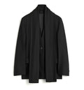 Scarf lapel blazer