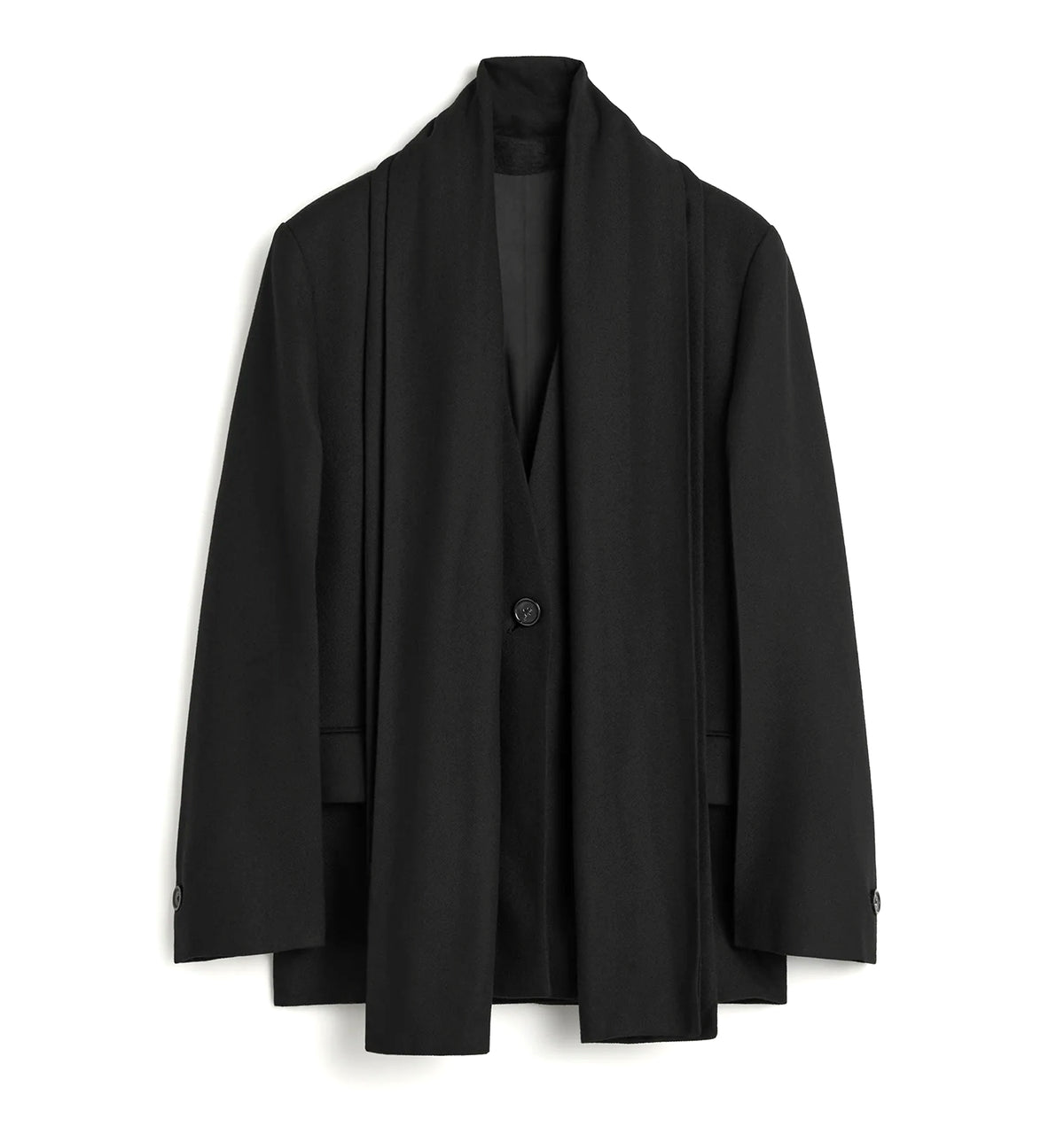Scarf lapel blazer