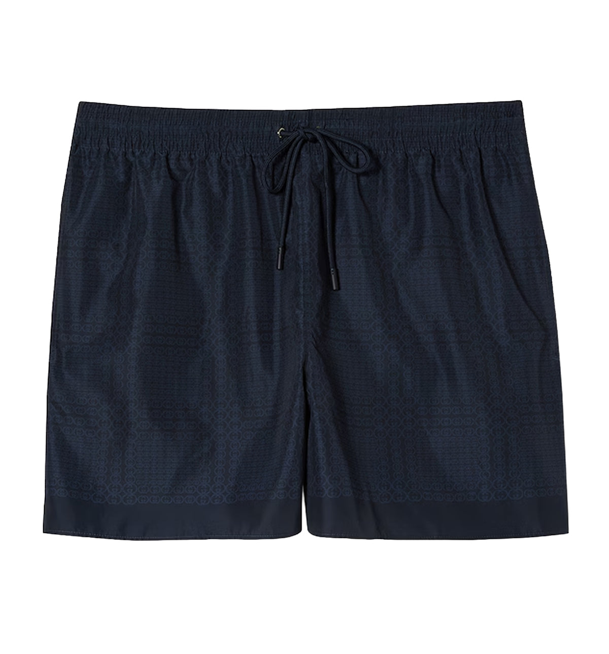 Printed technical poplin swim shorts