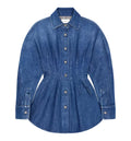 Cocoon Dress In Medium Blue Denim