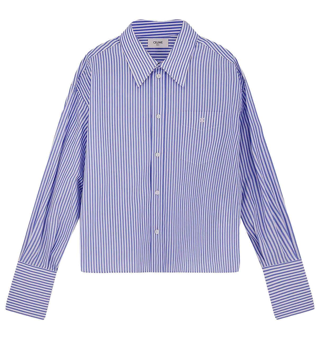 Cropped Striped Cotton Shirt
