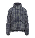 Reversible madras flannel down jacket