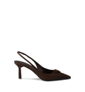 Suede slingback pumps