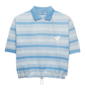 Striped Print Piqué Polo Shirt