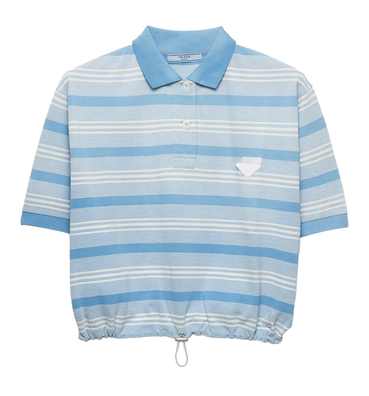 Striped Print Piqué Polo Shirt