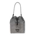 Embellished Satin Bucketet Bag