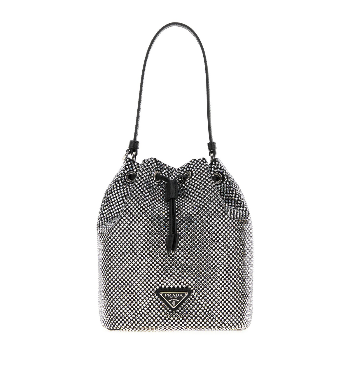 Embellished Satin Bucketet Bag