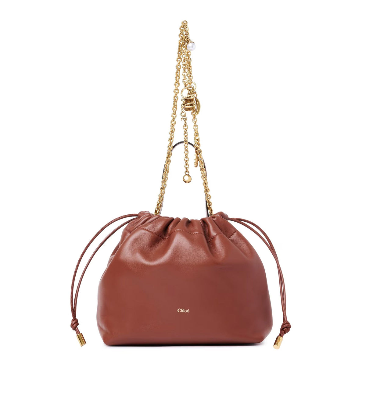 Small Chloé Icons shoulder bag with chain in soft leather