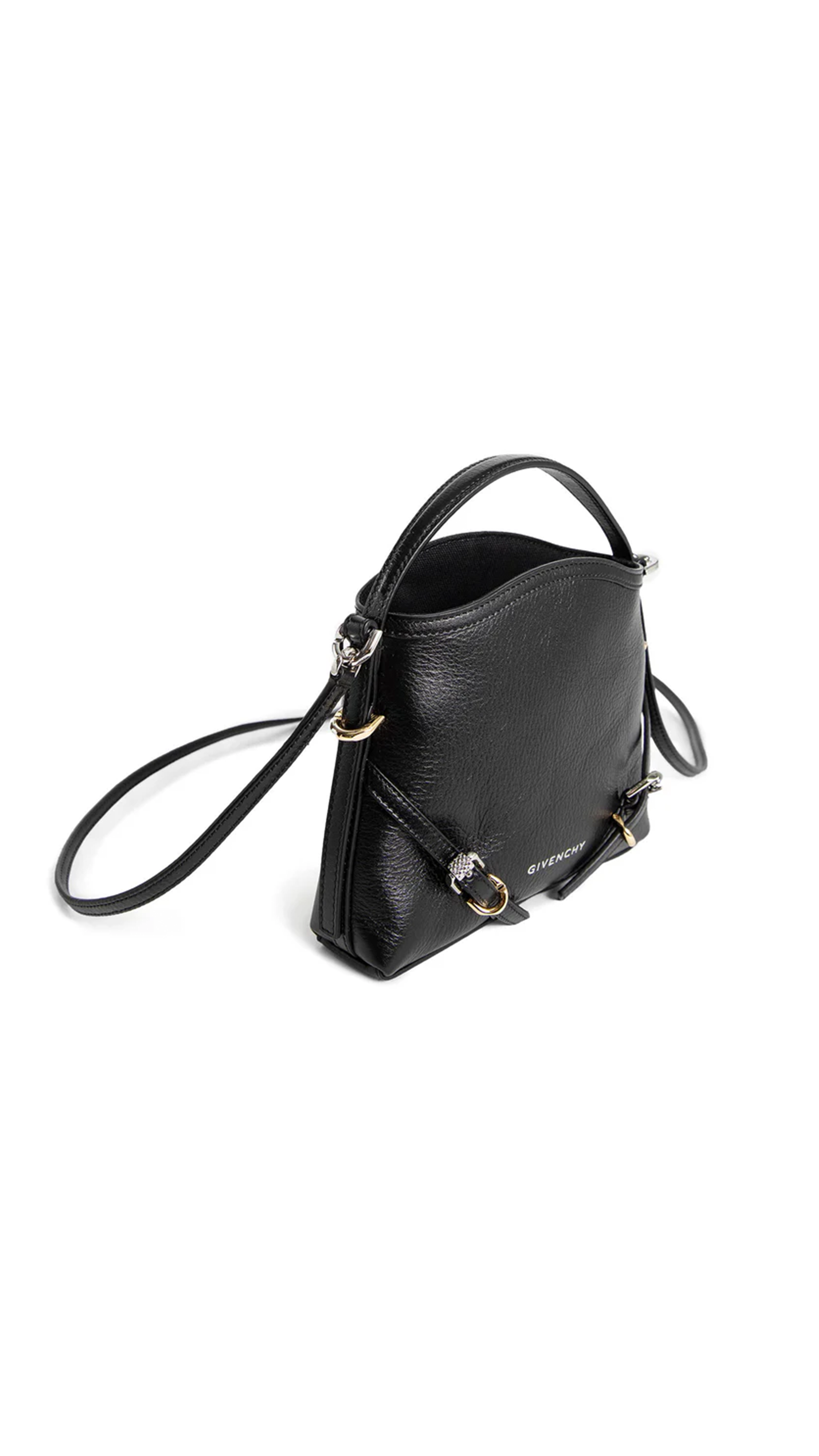 Nano Voyou Bag in Leather - Black