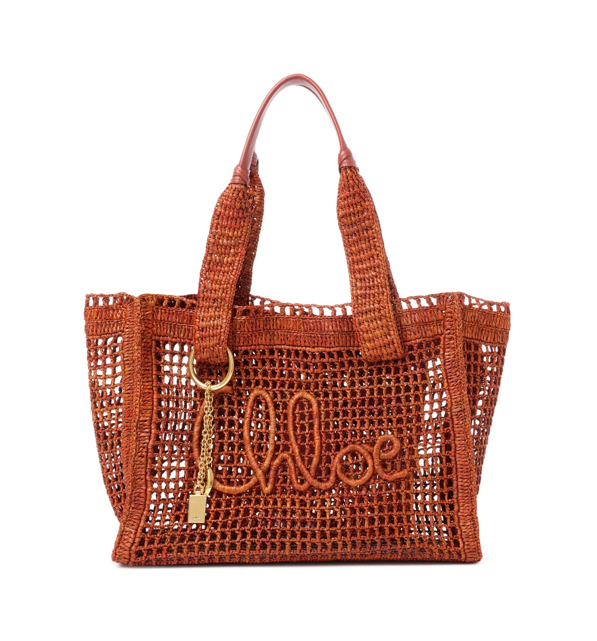 Summer Banana east-west tote bag in raffia