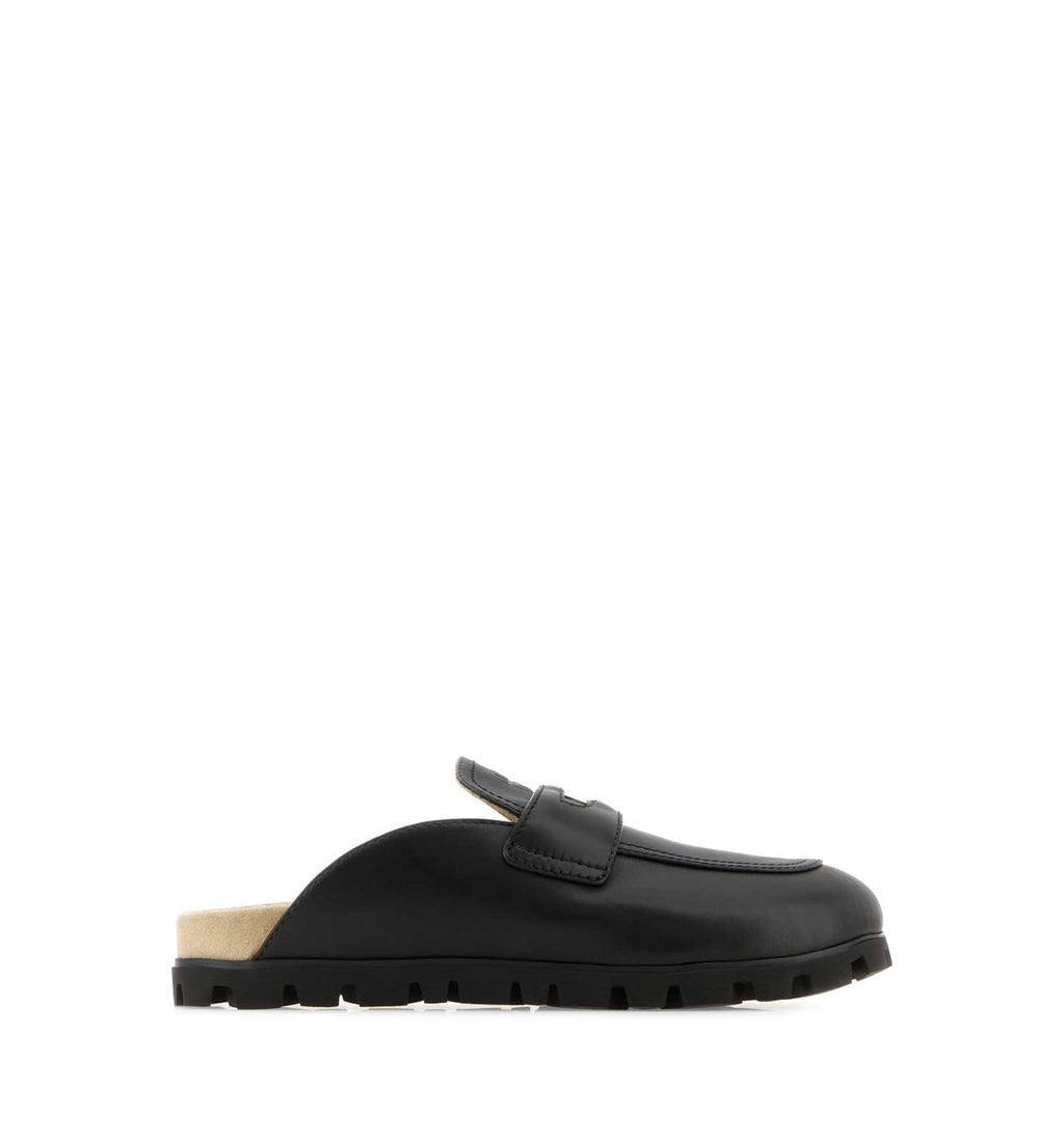 Logo Leather Slippers