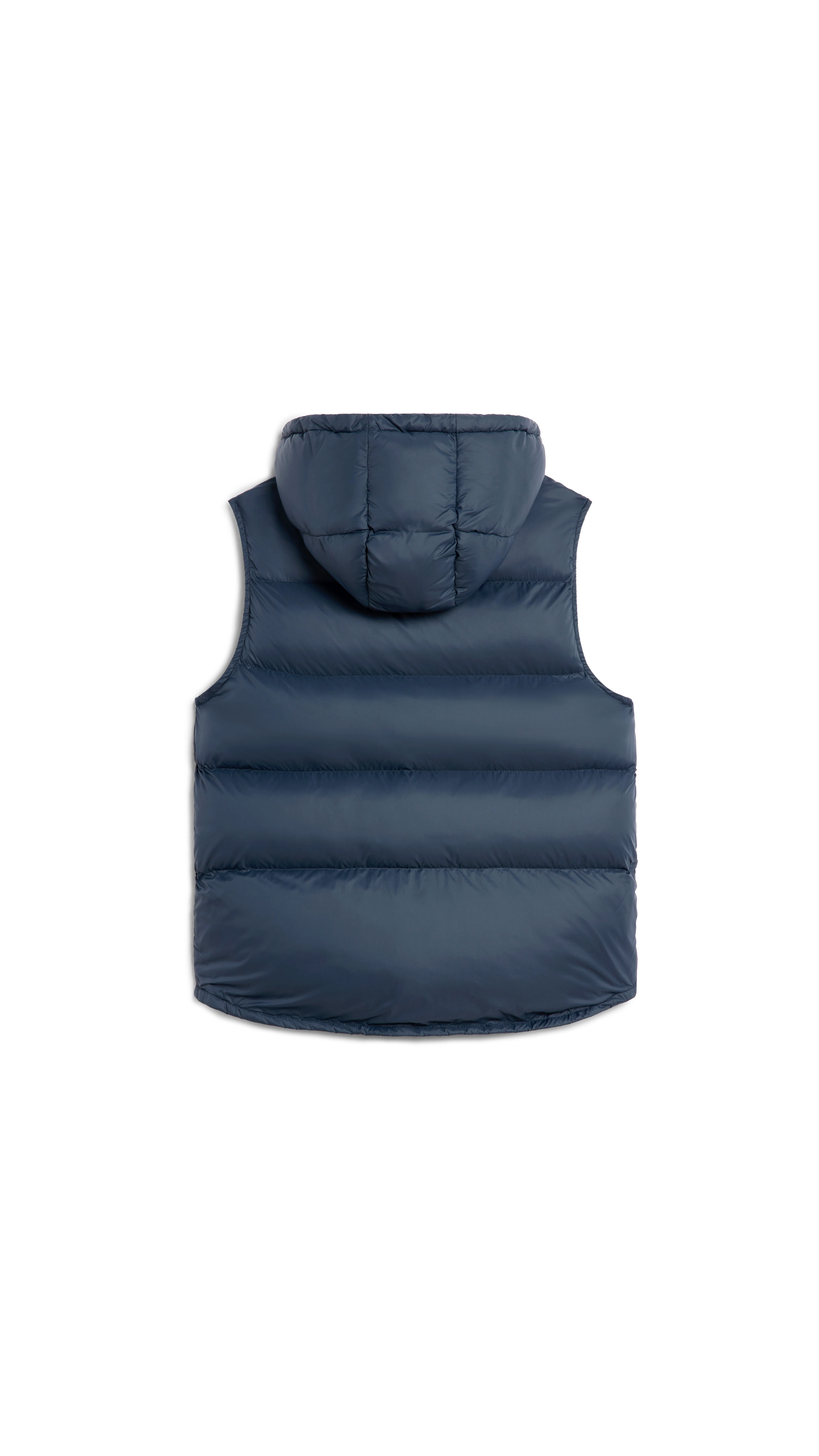 Sleeveless Down Jacket in Lightweight Nylon - Navy