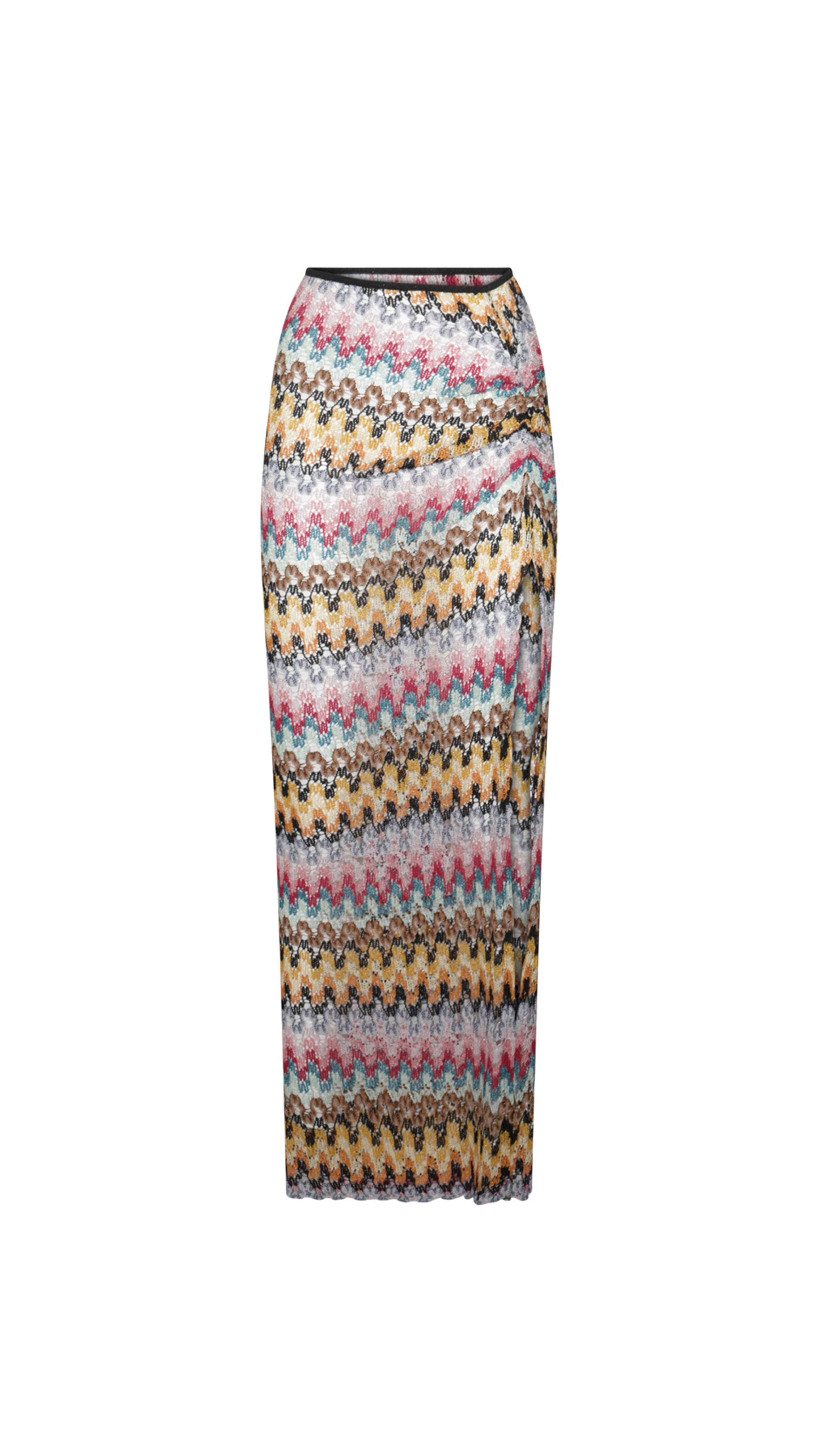 Viscose Lamé Long Knit Skirt - Multi