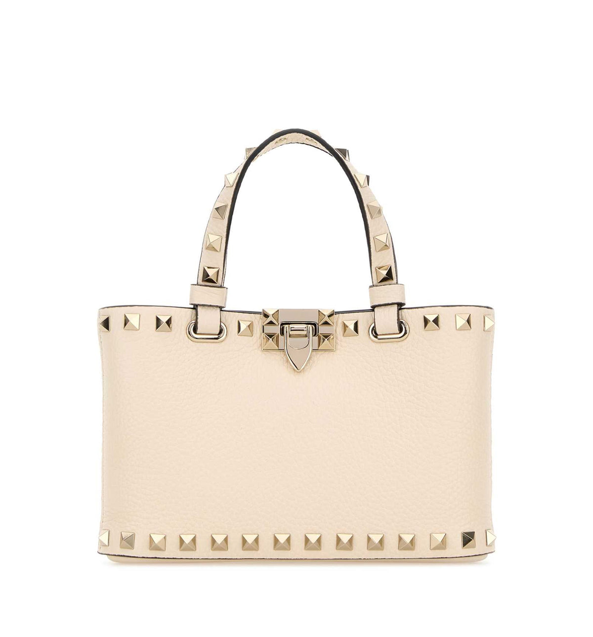 Rockstud Mini Shopping Bag In Grainy Calfskin