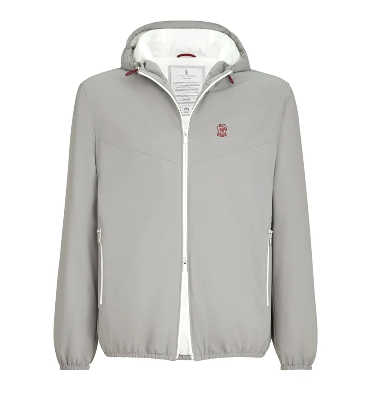 Bonded nylon hooded outerwear jacket with Thermore® padding and logo