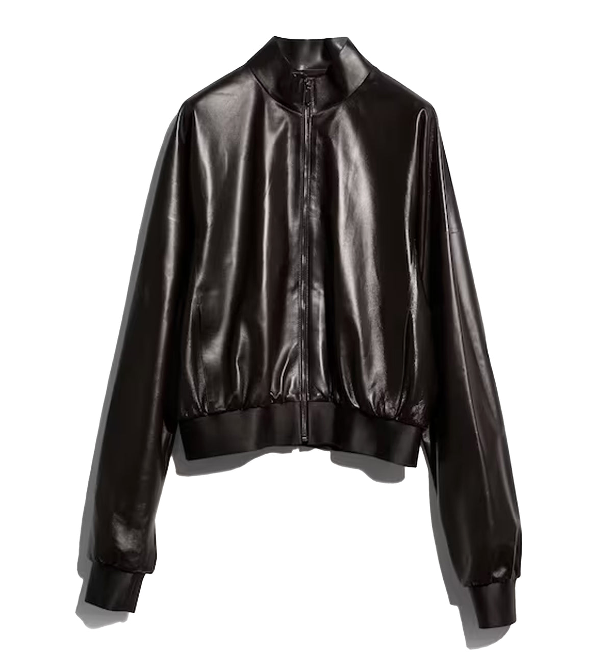 Soft Nappa Leather Bomber Jacket
