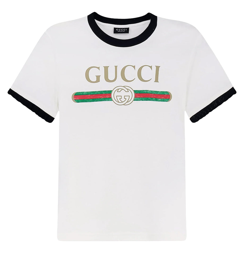 Cotton Jersey T-Shirt With Print