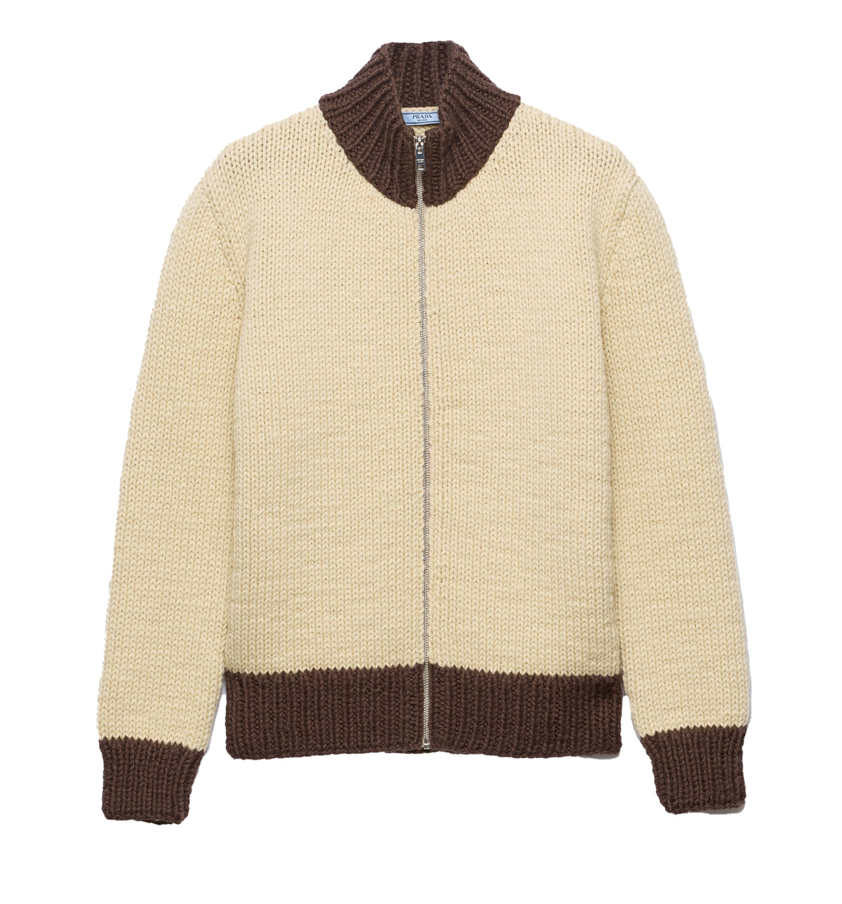 Wool zipper cardigan