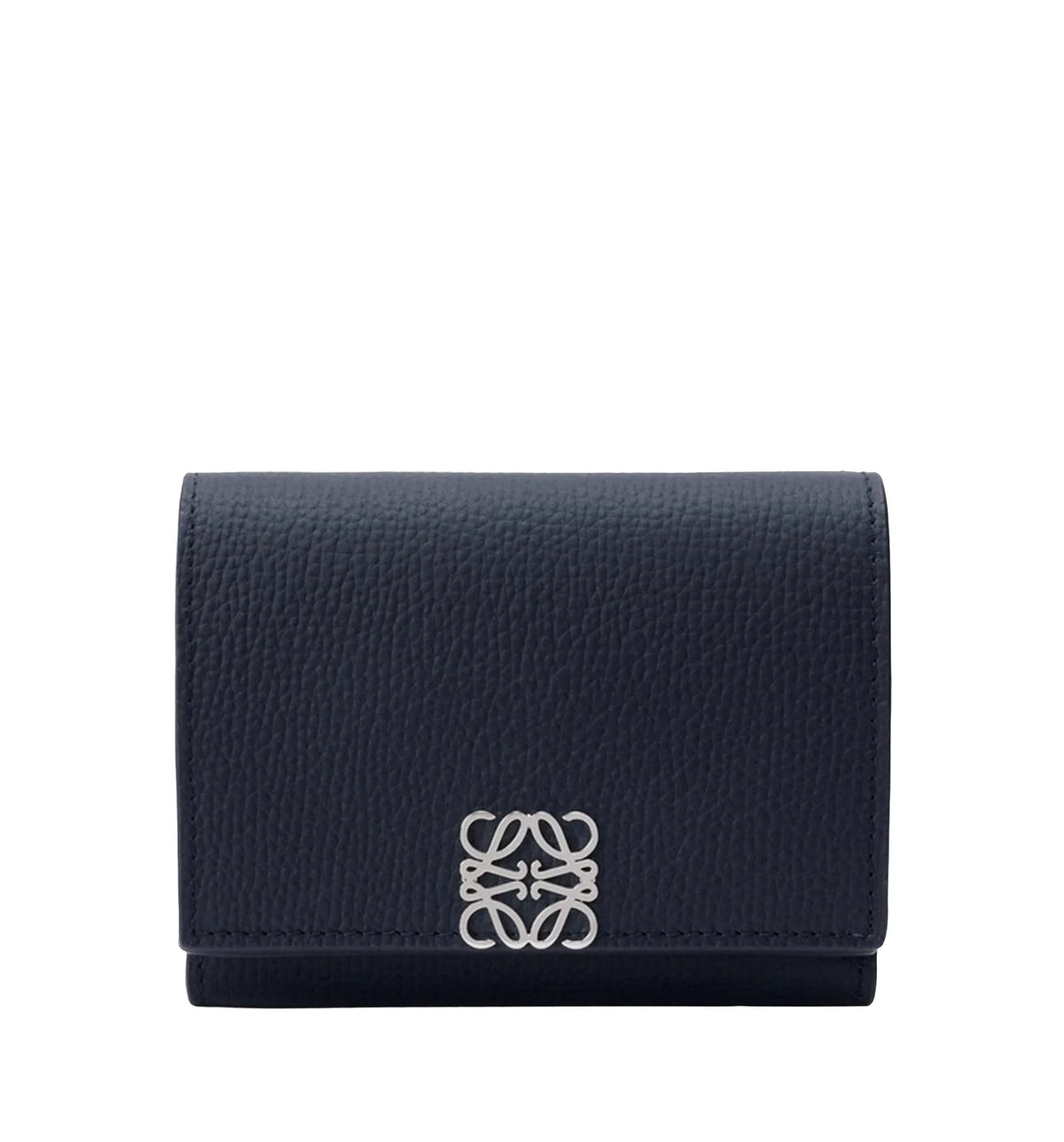 Anagram Trifold Wallet In Pebble Grained Calfskin