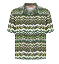 Bowling Shirt In Viscose With Zigzag Print