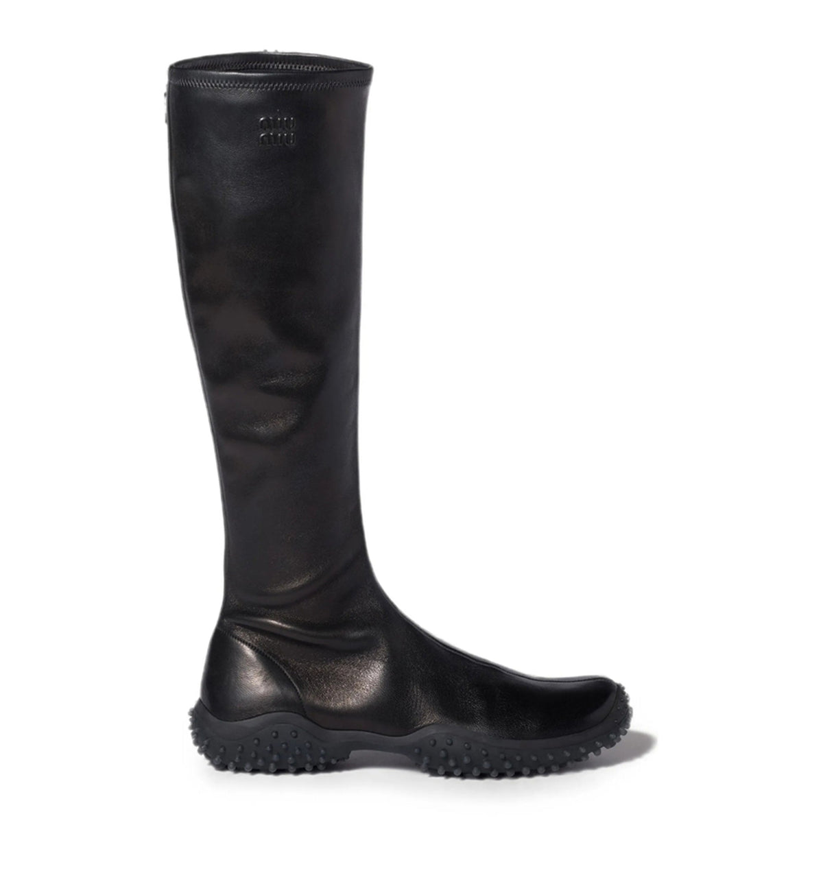 Stretch nappa leather boots