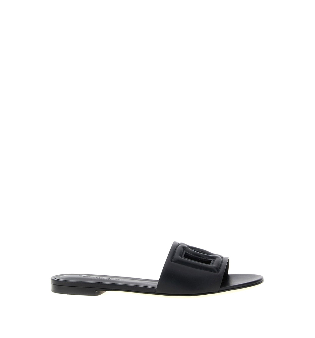 Calfskin Slides with DG Millennials Logo