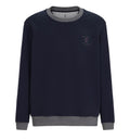 Cotton sweatshirt with front embroidered logo